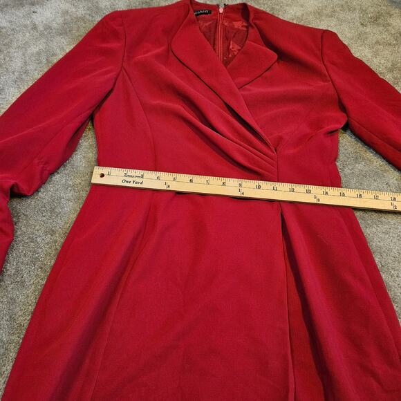 Tahari Size 8 Red Career Holiday Christmas Work Dress Professional Vintage Retro - Picture 7 of 10